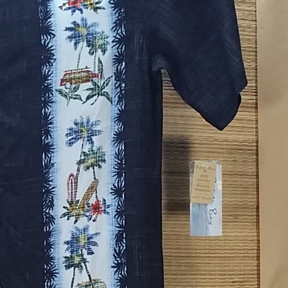 Batik Bay Men's Black shirts Hawaiian surfing NWT - Picture 6 of 7